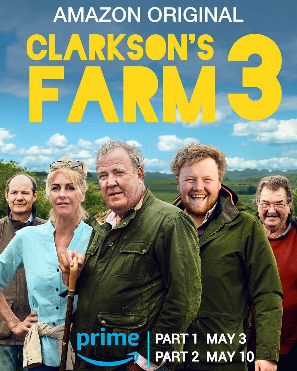 Amazon Original Documentary Series #ClarksonsFarm S3 Part 1 Streaming From 1st May On #PrimeVideo.
Featuring: #JeremyClarkson, #KalebCooper, #LisaHogan, #CharlieIreland, #GeraldCooper & More.

#ClarksonsFarmOnPrime #ClarksonsFarmSeason3 #ClarksonsFarm3 #Documentary #PrimeVerse