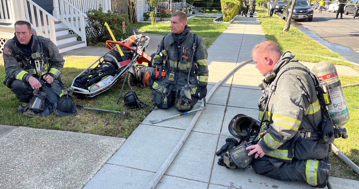 Update 2 Alarm fire 3700 block 24th St NE. Still extinguishing pockets of fire in both homes. Units involved in original fire attack are being rotated out and relieved by other units. Both homes are occupied. 2 residents of original home safety escaped. #DCsBravest