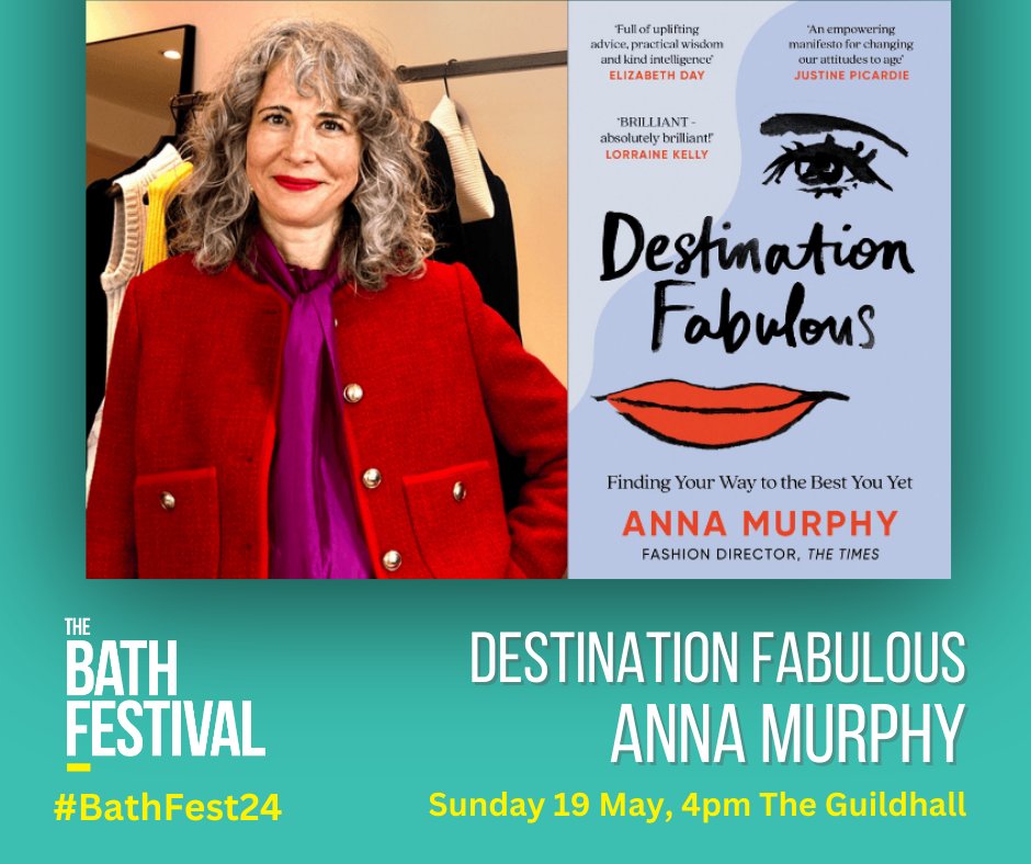 👠Fashion director of @thetimes @AnnaGMurphy comes to #BathFest24 on Sun 19 May to share her knowledge of years of writing about fashion and beauty in a practical and inspiring conversation with Somerset-based stylist @NatashaMusson bathfestivals.org.uk/the-bath-festi… @Octopus__Books