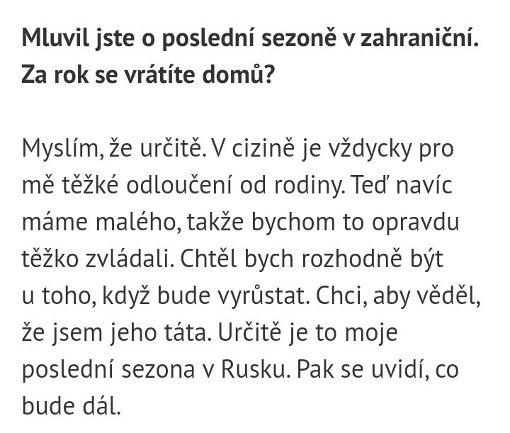 @MARADVACKA Honza Marek, to byl tak úžasný hokejista. Pokaždé se mi úplně sevře srdce, když někde čtu nebo slyším jeho jméno a vzpomenu si na jeden z jeho posledních rozhovorů před tou tragédií... Zasloužil by si mít vyvěšený dres.