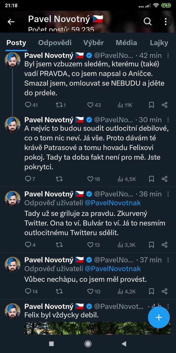 Tralala @PavelNovotnak

Ty nemáš co sdělovat. Jedině, kdo nám může co sdělovat je rodina Aničky a ne nějaký obtloustlý starosta vesnice.