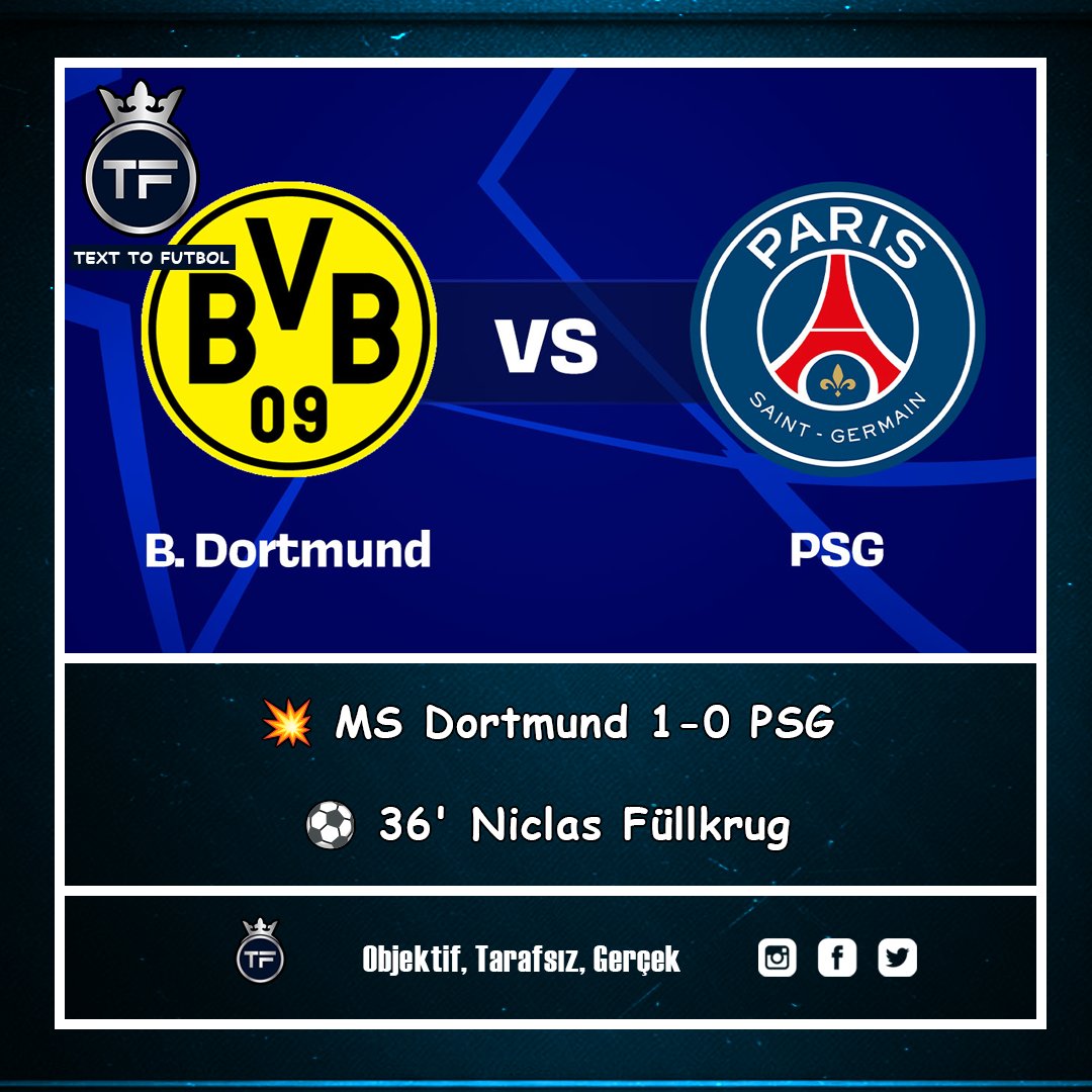 MS | Borussia Dortmund 1-0 PSG ⚽️ 36' Füllkrug