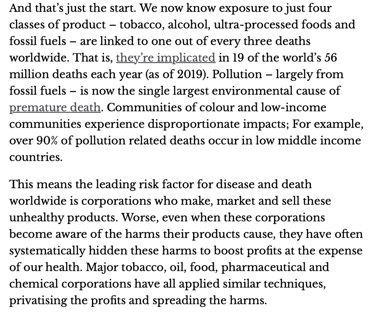 'the leading risk factor for disease and death worldwide is corporations who make, market and sell these unhealthy products.' Via @NickZChartres and Lisa Bero theconversation.com/we-think-we-co…