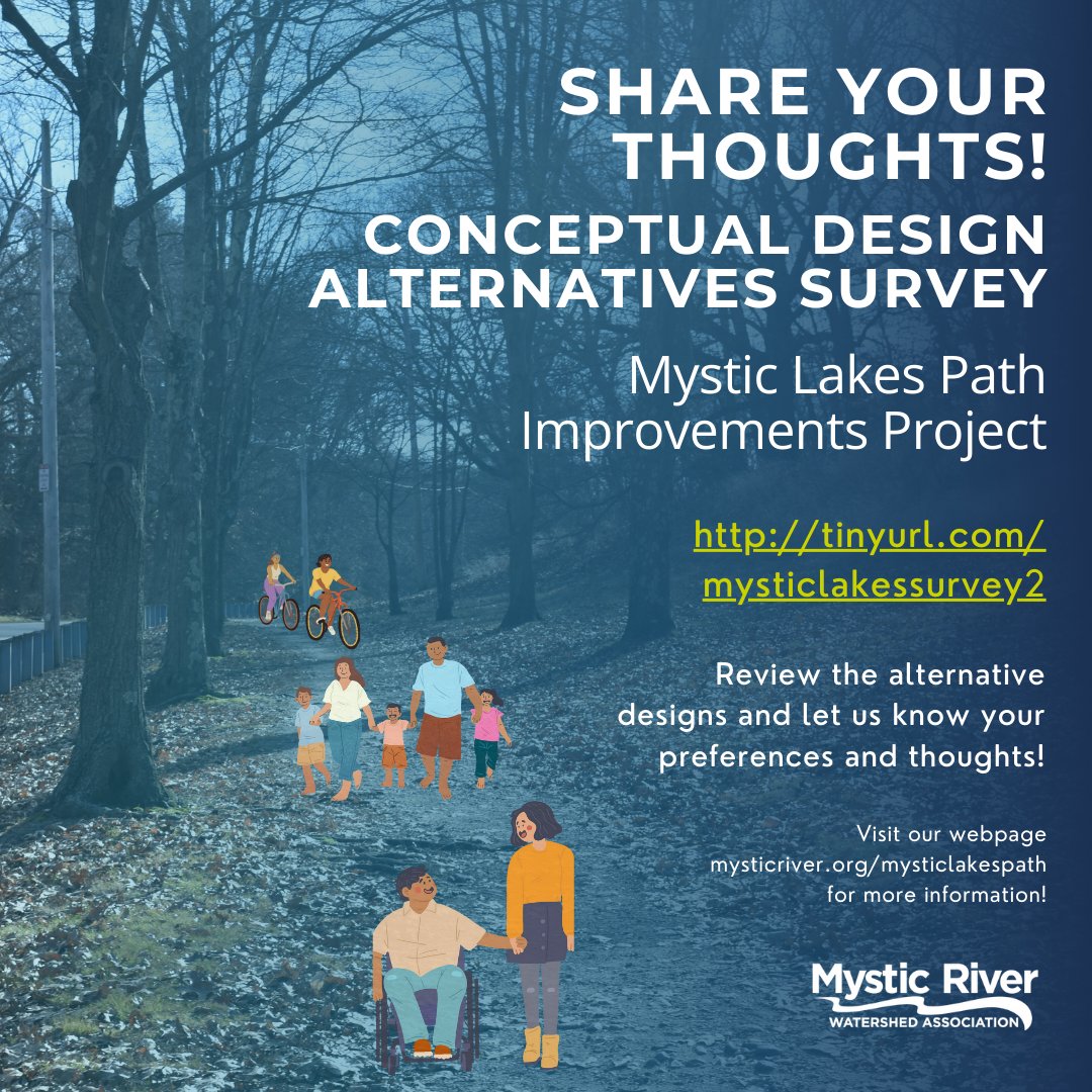 ICYMI! Last Tuesday we held the second public meeting to present conceptual design alternatives for the Mystic Lakes Path Improvements Project. We are now seeking public input and would love to hear from you! You can respond to the survey here: forms.gle/JeCxs61BsvgBmZ…