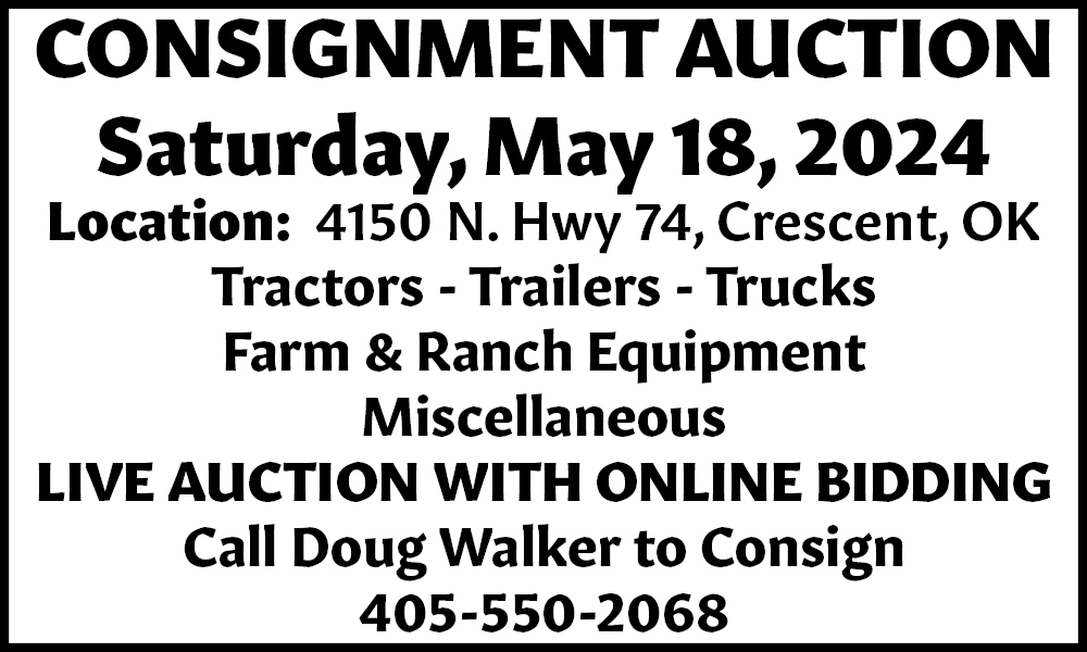 Mark your Calendars NOW for a Consignment Auction with Doug Walker, Auctioneer
jkjauctions.com

#shopper #collectables #smallbuisnesslove #serviceprofessionals #TheRightChoice #classifiedswork #deals #shopperswork #liveauctions