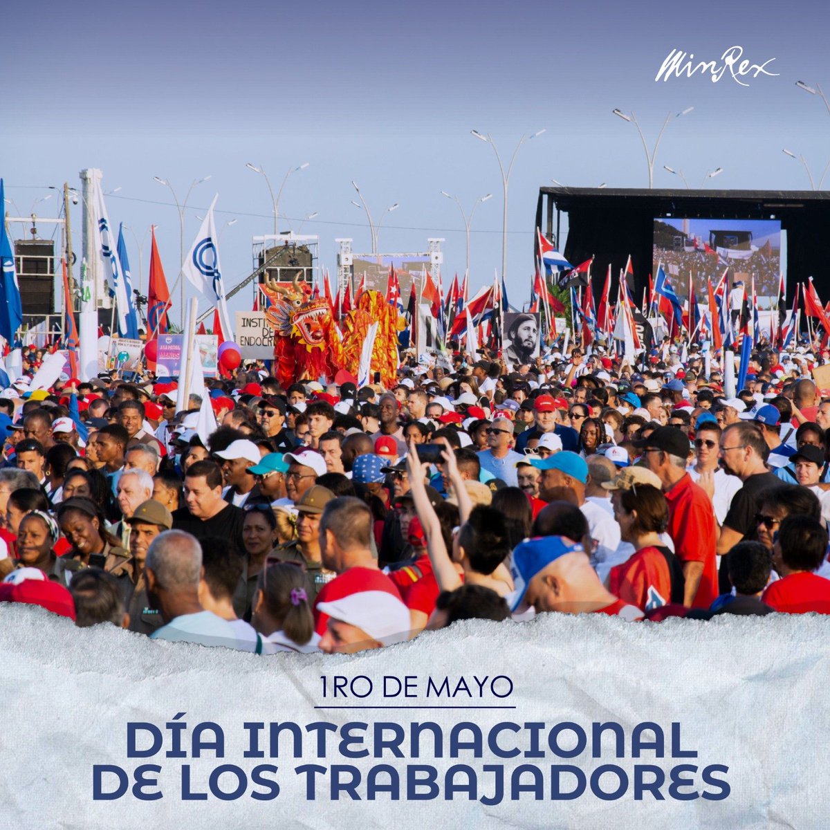 En el #DiaDelTrabajador, #Cuba sigue firme a su tradición convertir cada #1roDeMayo en una fiesta de pueblo y en una oportunidad para reafirmar nuestro apego al modelo socialista. #PorCubaJuntosCreamos