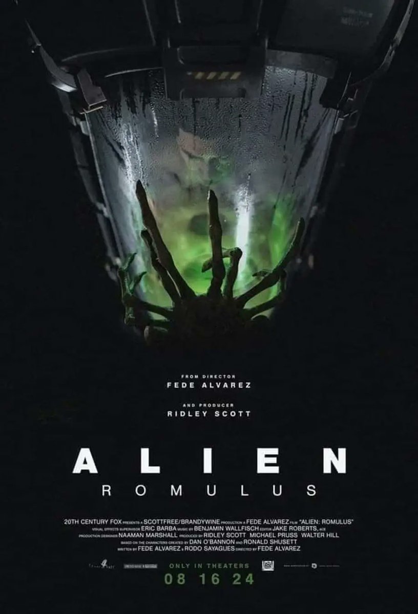 #AlienRomulus | New poster.

In theaters on August 16, 2024.