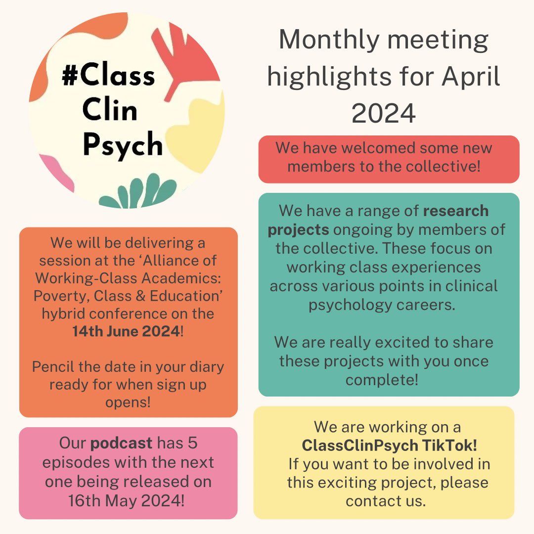 Want to know what we have been up to? Check out our monthly highlights! We look forward to seeing you at @AWCAcademics conference in June! #ClassClinPsych #ClinicalPsychology