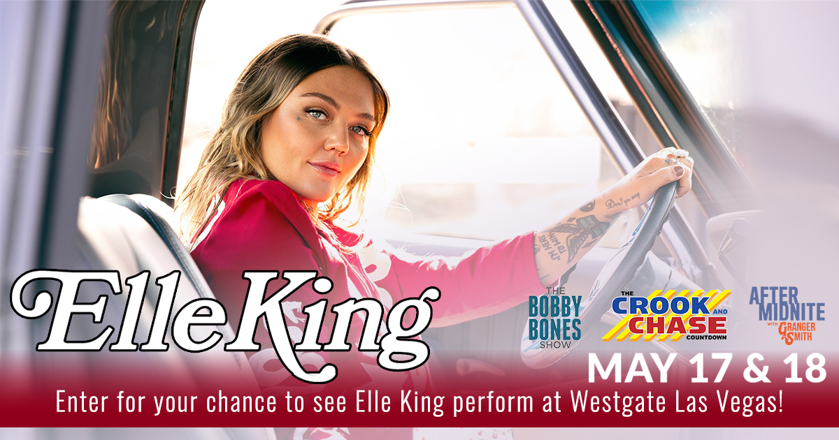 MULTI-PLATINUM, AWARD-WINNING POP SENSATION ELLE KING IS RETURNING TO VEGAS MAY 17 & 18. ENTER TO WIN A TRIP TO WESTGATE LAS VEGAS RESORT AND CASINO FEATURING NEWLY DESIGNED PREMIER ROOMS, PART OF THEIR SEVENTY MILLION DOLLAR ROOM RENOVATIONS. ENTER NOW AT ihr.fm/4btFtfB