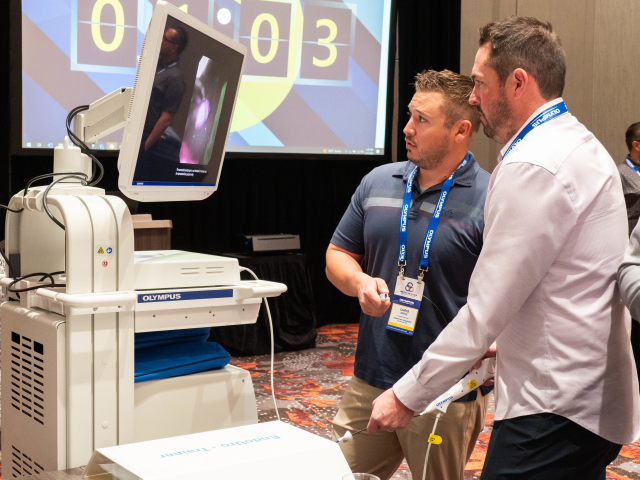 What an awesome opportunity to get hands-on experience with Olympus' latest technology, like the RenaFlex™ Single-use Flexible Ureteroscope. Grateful to be in attendance at this year's Annual Meeting of the Americas! bit.ly/renaflex #AMA24 #OlympusPost