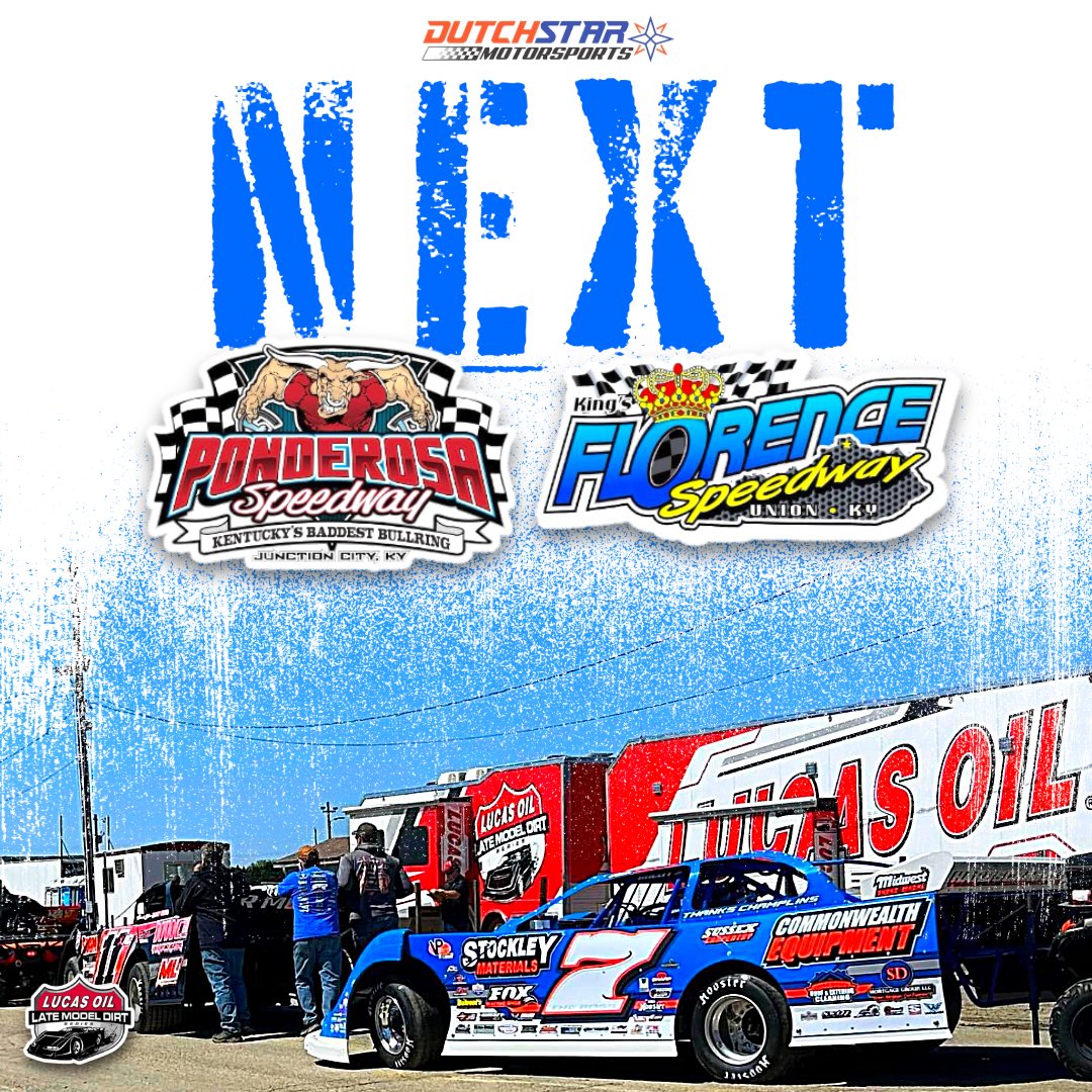 💥𝗞𝗘𝗡𝗧𝗨𝗖𝗞𝗬 𝗕𝗢𝗨𝗡𝗗. Ross and @lucasdirt will spend the weekend in the 𝗕𝗹𝘂𝗲𝗴𝗿𝗮𝘀𝘀 𝘀𝘁𝗮𝘁𝗲 with a visit to @PonderosaSpeed on 𝗙𝗿𝗶𝗱𝗮𝘆, 𝗠𝗮𝘆 𝟯 and @FlorenceSpdwy on 𝗦𝗮𝘁𝘂𝗿𝗱𝗮𝘆, 𝗠𝗮𝘆 𝟰. 🗞️𝗥𝗲𝗮𝗱 𝗠𝗼𝗿𝗲 | LucasDirt.co/bluegrass-state