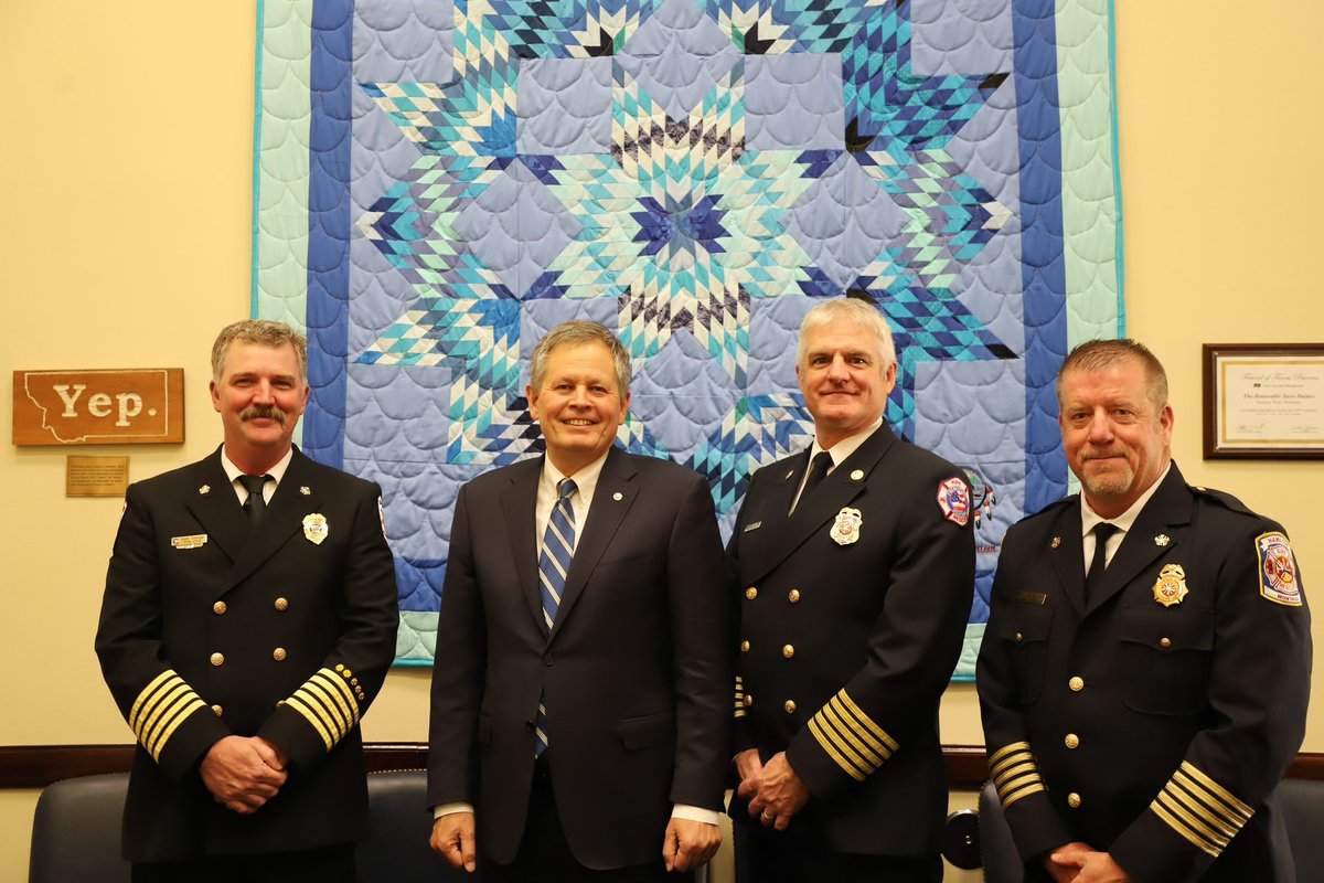 Glad I had the opportunity to thank some brave MT fire chiefs in person for the sacrifice they and all our MT firefighters make every day.