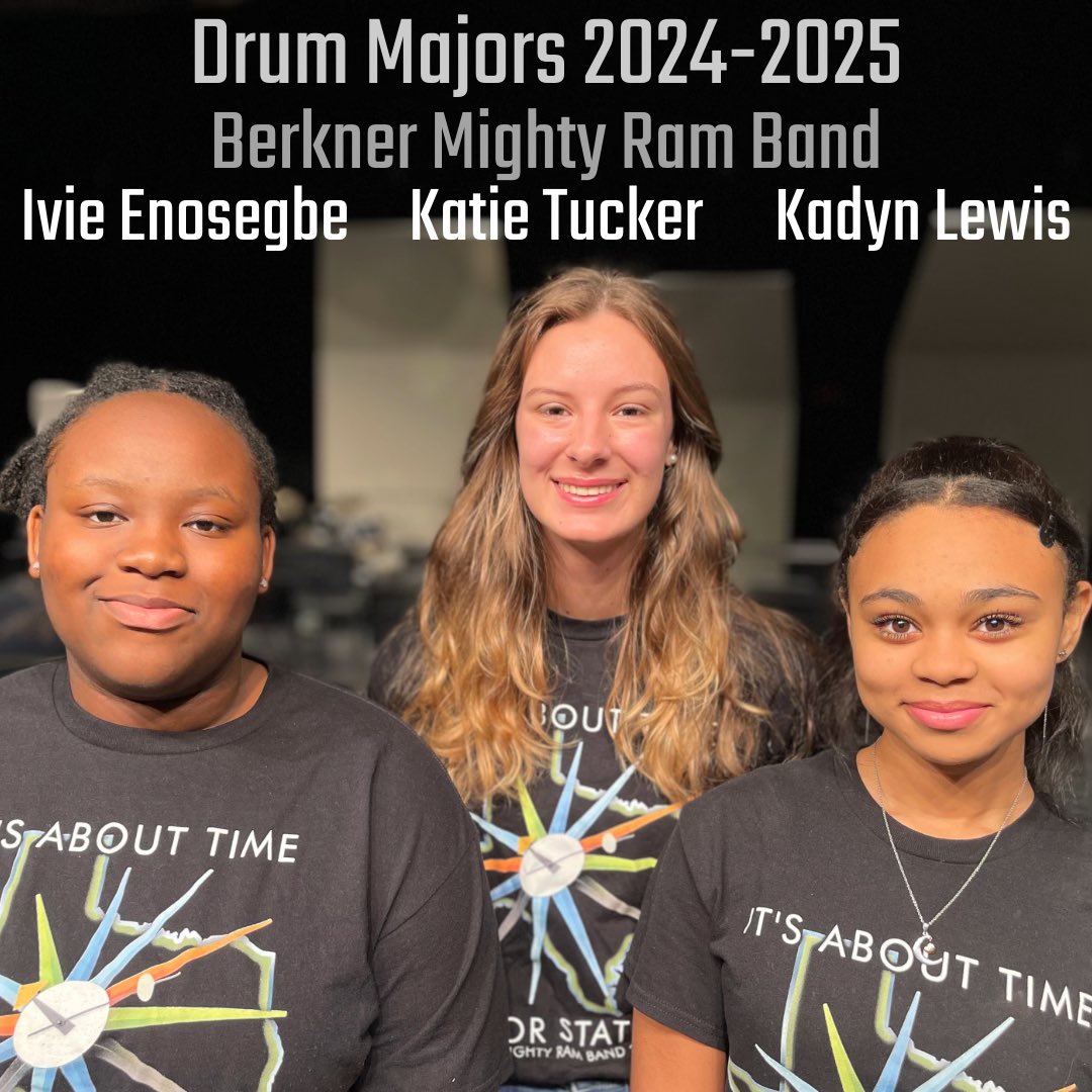 Congratulations to the 2024-2025 Berkner Mighty Ram Band Drum Majors!! 

#berknerhsmightyramband