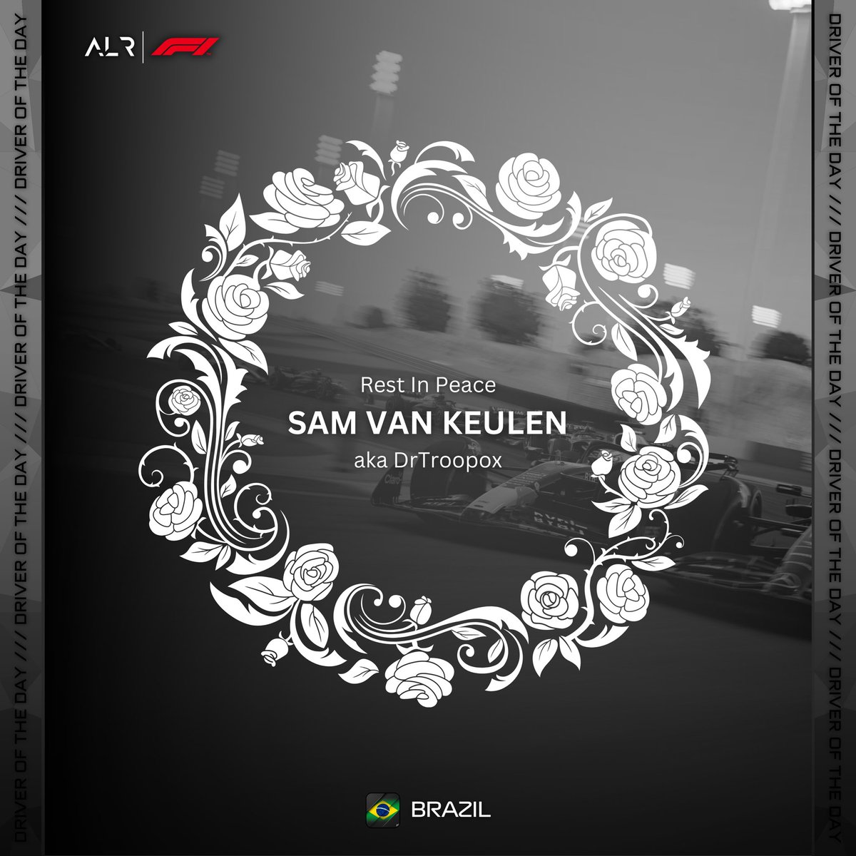 Our thoughts and prayers are with the friends and family of one of our ALR community who is sadly no longer with us. A race in your honour won by your close friend @Lucas_Percy21. 

Rest In Peace Sam Van Keulen ❤️

#F1 #F123 #ALRF1