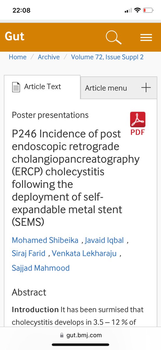 @Endo_OC We presented our data @BritSocGastro last year and ours was 1.9% for those who had SEMS placed, all settled with conservative treatment @DrMshib @MoGamil5 @javaidxiqbal @pawanlekharaju @helpatologist @NEndoscopy @Srisha_Hebbar @GWebster_endo

doi.org/10.1136/gutjnl…