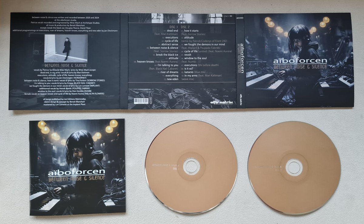 Check out this pre-order! 🙂 Sorrow Stories is featured on new Aiboforcen album 'Between Noise and Silence' @alfamatrix Incl these wonderful artists Norderney Patrice Synthea @MariKattman @NoemiAurora @Black_Nails FRONT242 Implant Pouppée Fabrikk 𝗡𝗨𝗠𝗕 (links below) 🎶🎶🎶