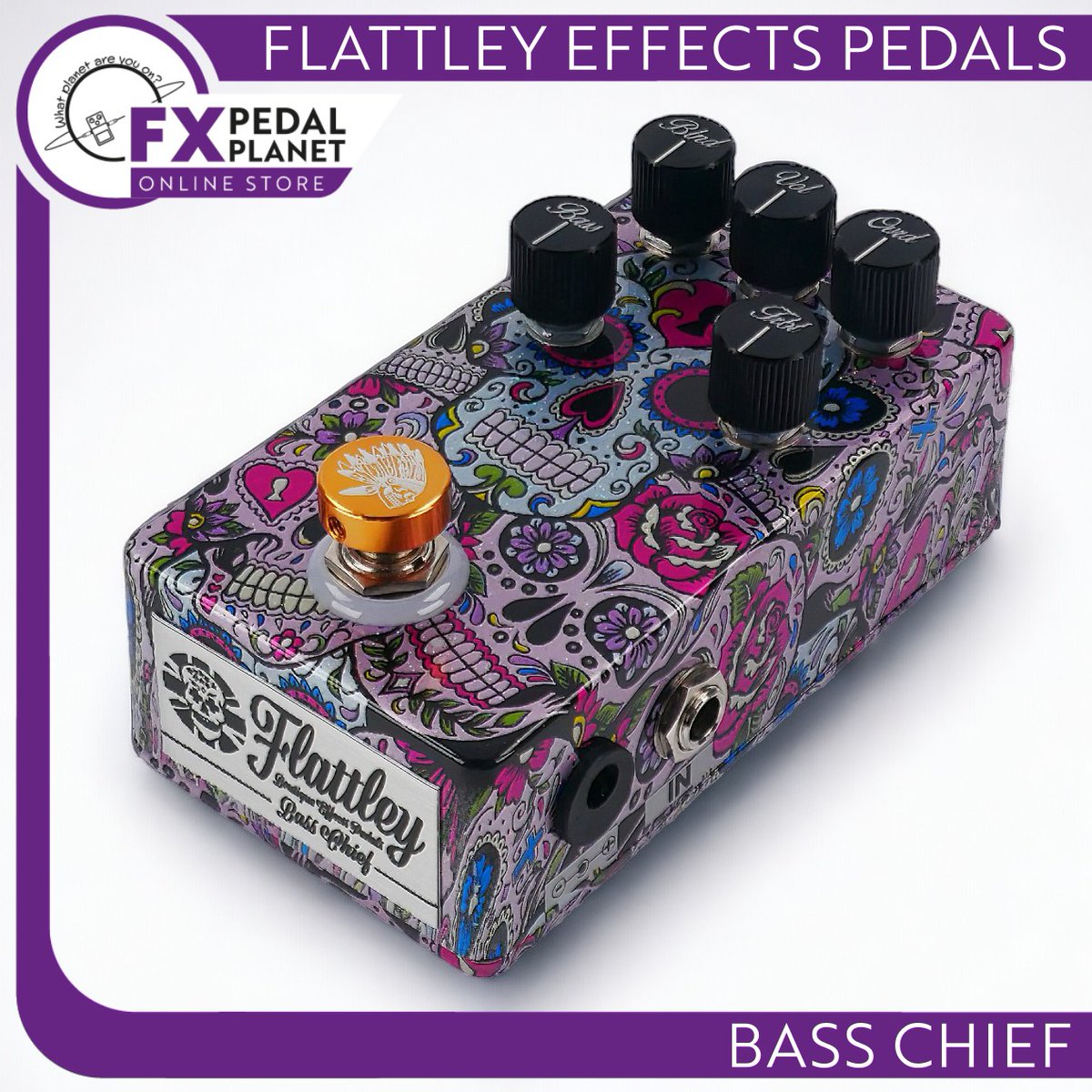 🌟🌟 NEW ARRIVAL 🌟🌟 @fgpuk's Bass Chief: powerful overdrive for bass & guitars. Customisable distortion, tone shaping, and blending. Handcrafted with unique graphics.
