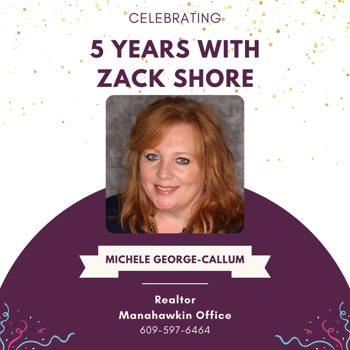 Today we are celebrating Michele George-Callum’s 5th anniversary with BHHS Zack Shore! Please congratulate her! 🎉
#bhhs #bhhszackshore #bhhsrealestate #njrealestate #njrealtor #workanniversary #manahawkinrealestate #manahawkinnj