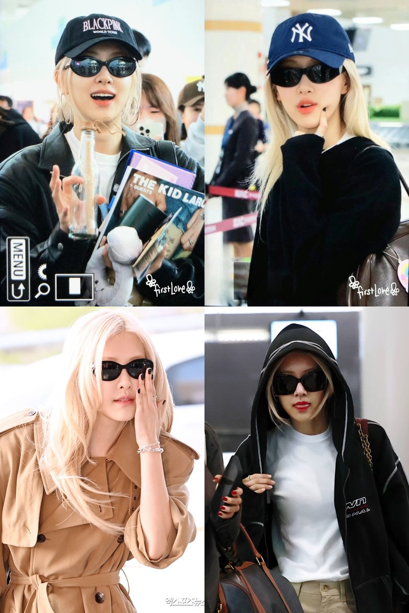 Rosé's airport fashion in 2024 😎❤️