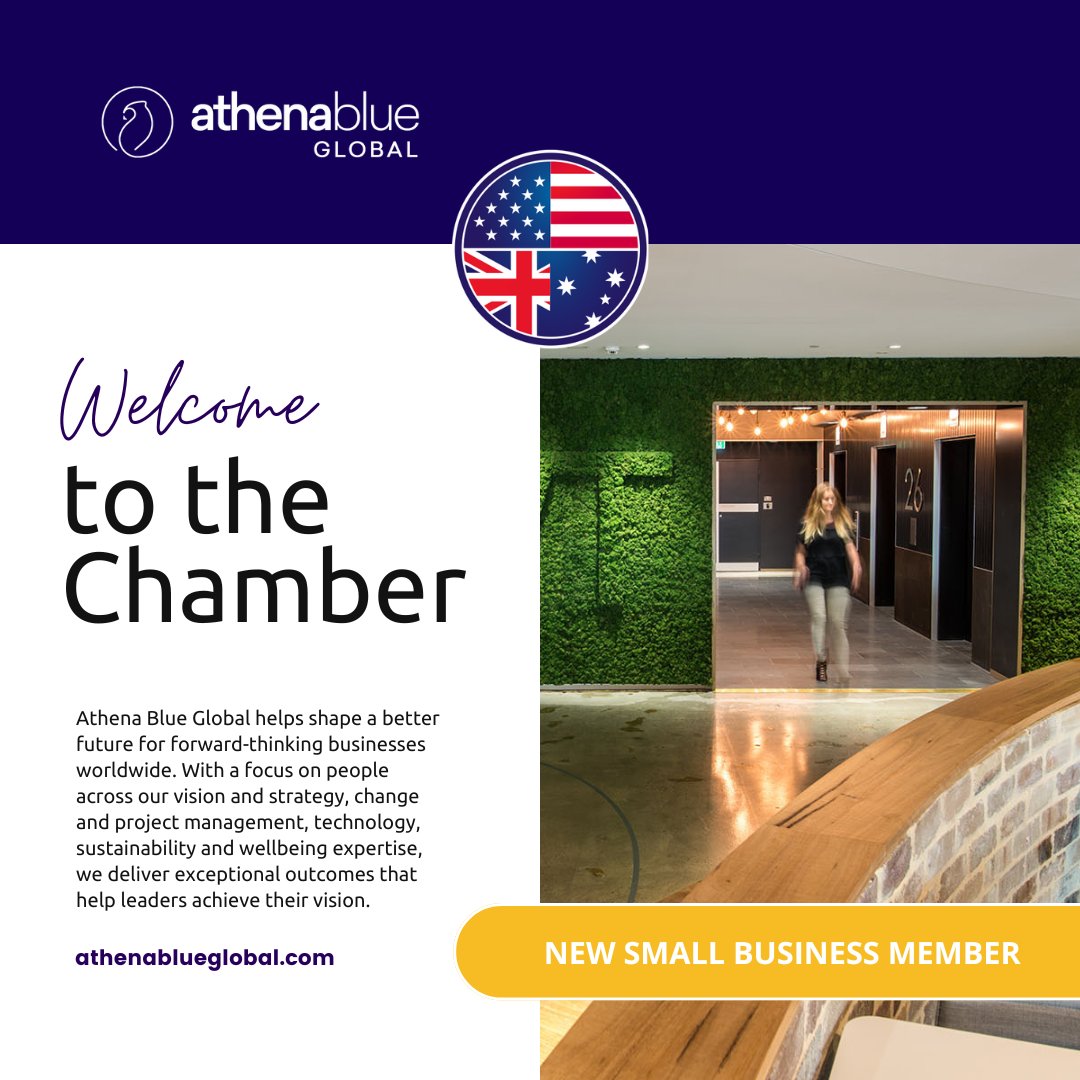 It's a new month, so a perfect opportunity to introduce you to our newest small business member Athena Blue Global.

Join us in welcoming them to the community and we look forward to our partnership.

#aussiemates #newmember #strategy #business #projectmanagement #Sustainability