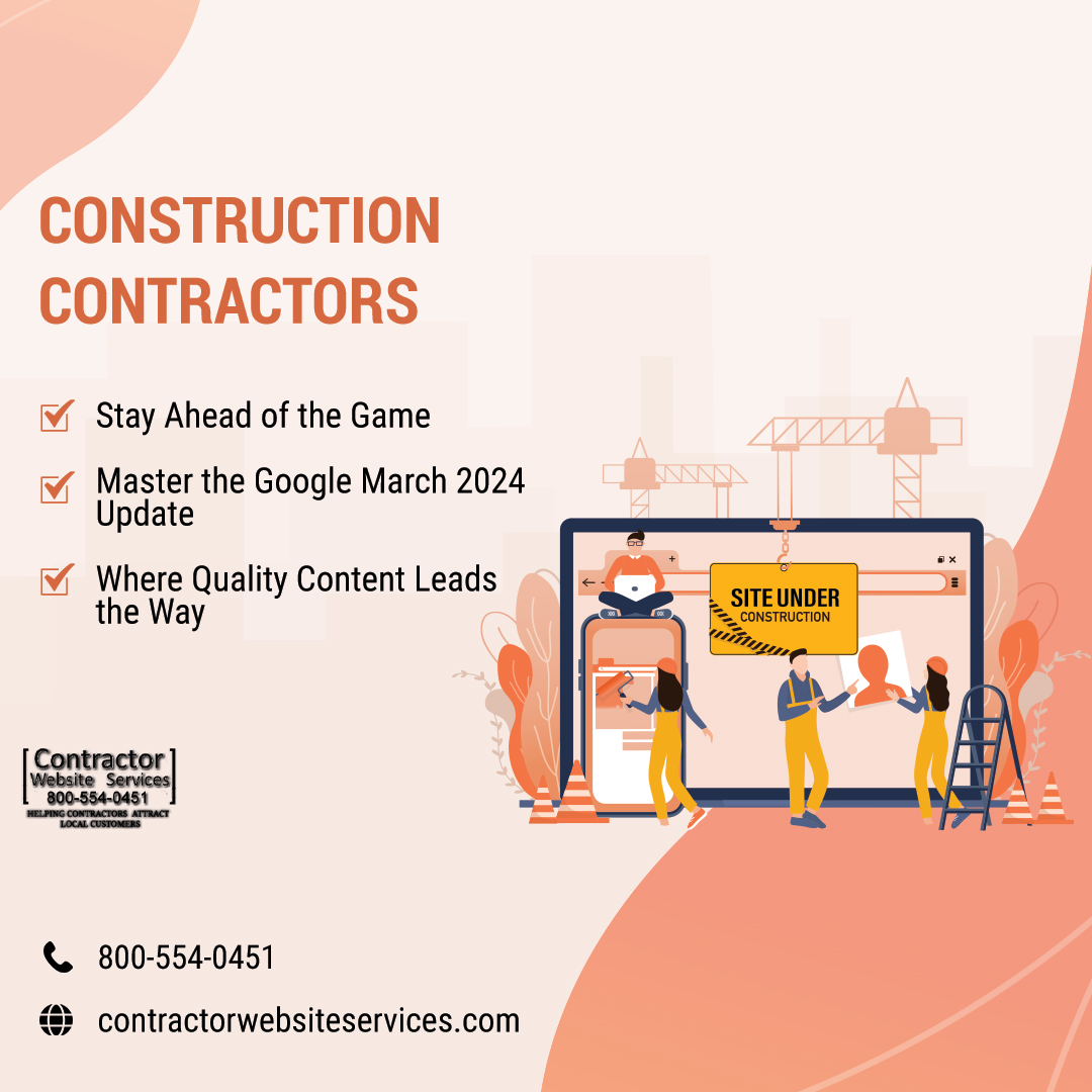 👷‍♂️📞 Contractors! Need more calls? Better jobs? The latest Google update emphasizes quality content. Our marketing solutions keep your phone ringing with quality leads. Prepare for a prosperous future with us!

Read more: searchengineland.com/google-march-2…

#ConstructionLeads #GoogleUpdate