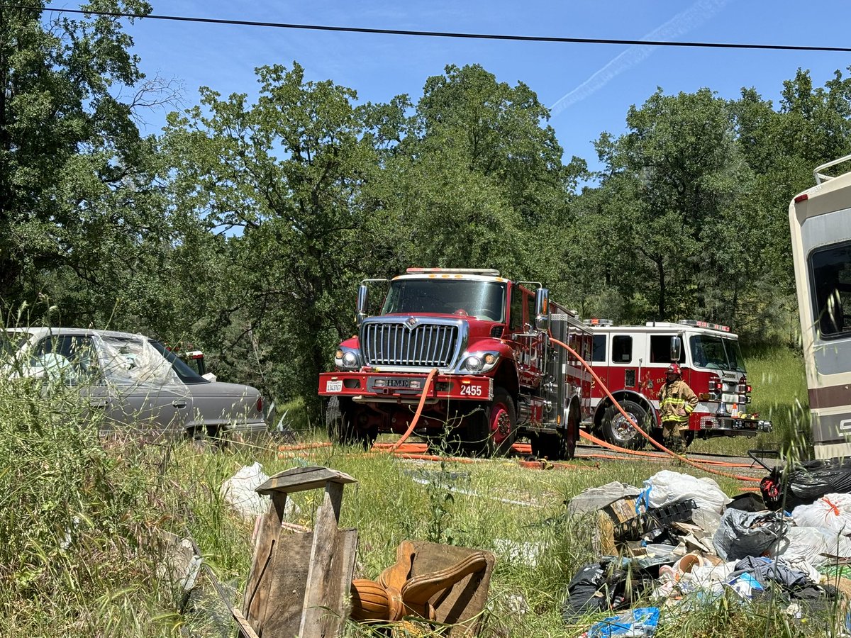 Engines from CAL FIRE Shasta-Trinity Unit and the Redding Fire Department have responded to a fully involved residential structure fire on the 16000 block of Powerline Road in Centerville. Firefighters are currently on scene and will be completing the mop-up for the next 2 hours.