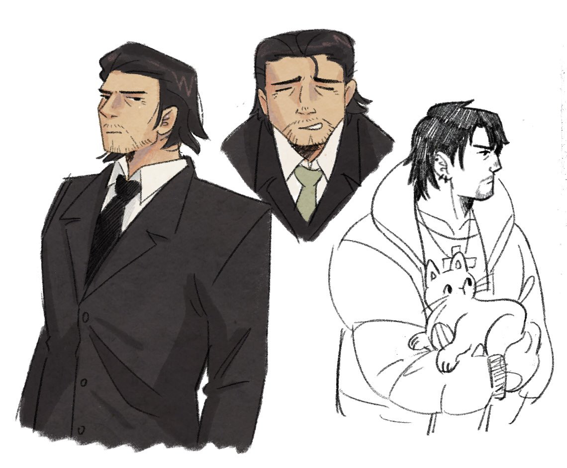 still trying to figure out how daigo's face works, here's some doodles 👍👍👍