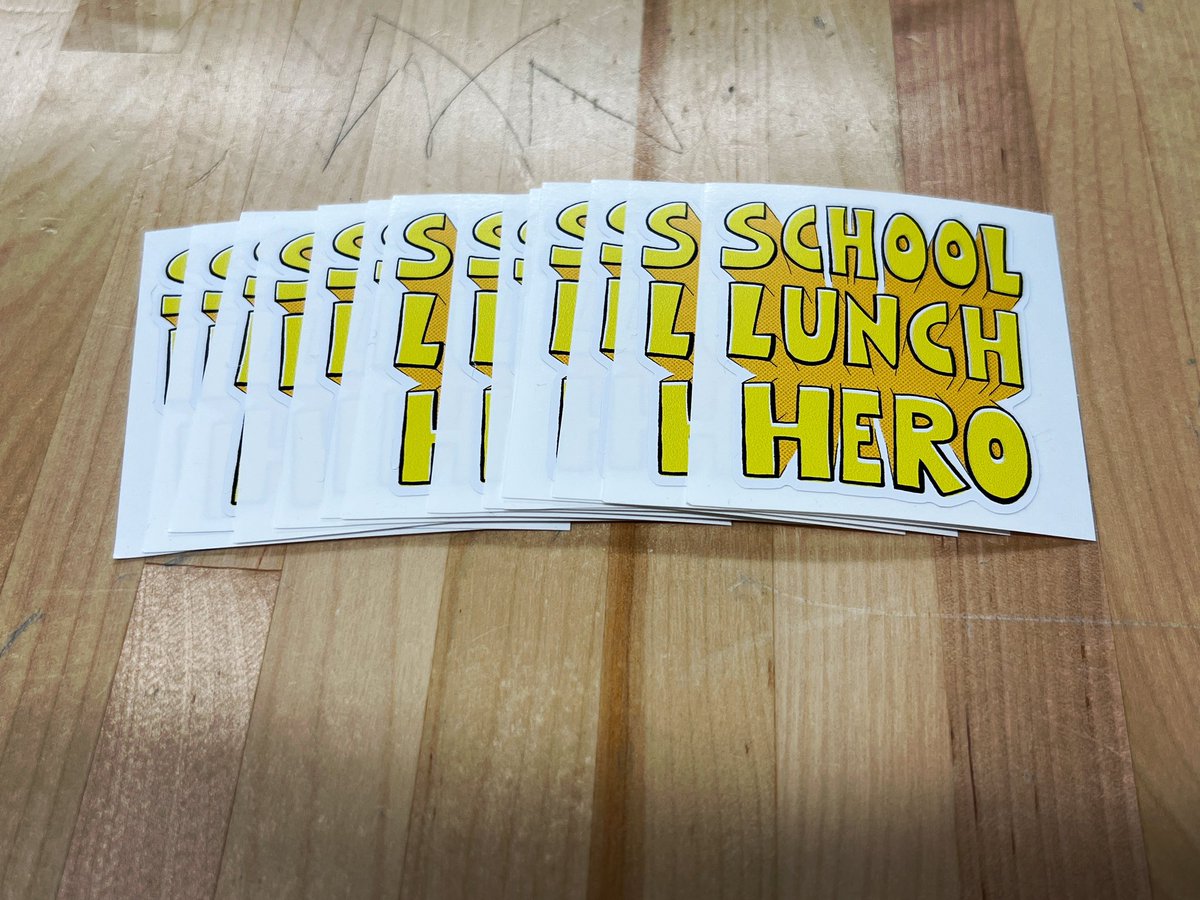 Procraftinating by making some stickers for School Lunch Hero Day! #makerspace #MakerspaceLife
