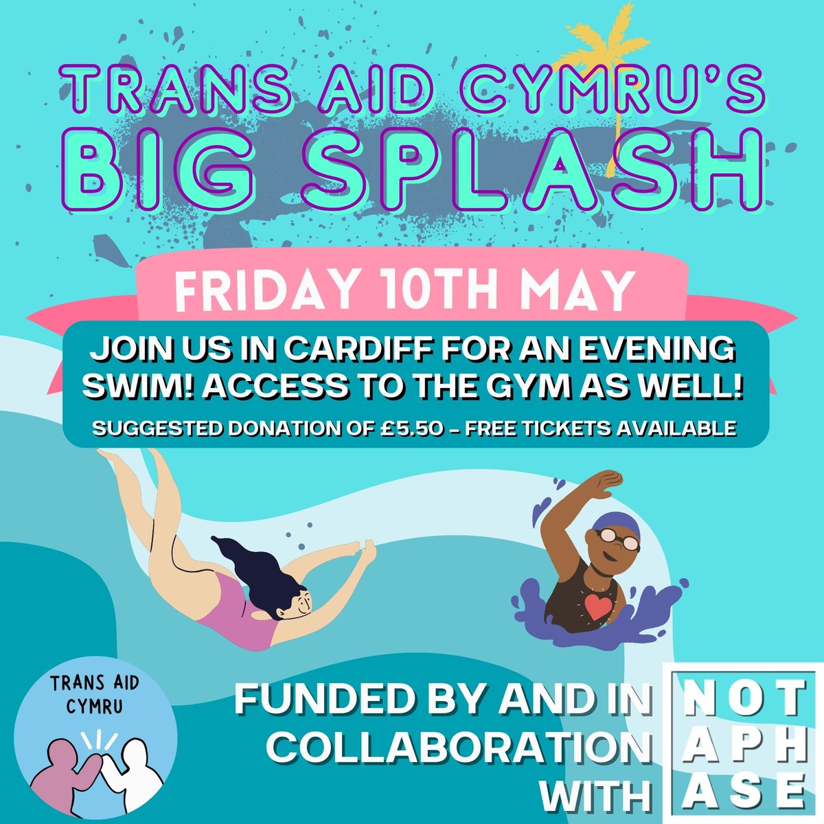 Our next Big Splash event is happening this month! Message us for the time, location and the link to get your tickets! A gym is available for those who do not wish to swim. Transmacs and nonbinary people are welcome to swim without a swim top (must be 18+)!