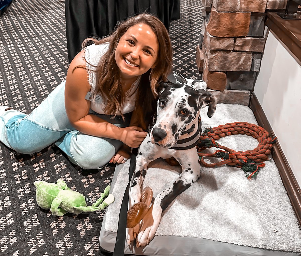 Looks like Kaley Clowdus found the cutest attendee at the MO Employment Conference. 🐶

Thank you for hosting us, #MEC2024. Making connections, both professional and furry, has been the highlight of our day.

#UMSL #Networking #HigherEducation #GraduateSchool #Business #AACSB
