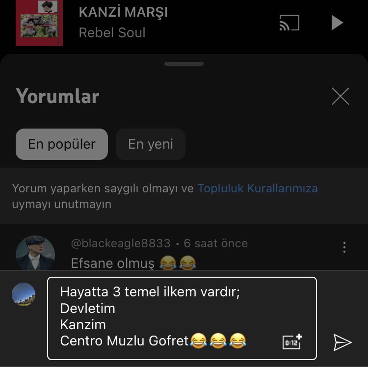 Kanzi Marşı Youtube Music’e geldi bile😂😂😂😂😂