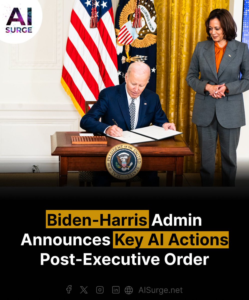 Biden's AI Executive Order: Agencies Complete 180-Day Actions, Advancing AI Safety, Privacy, Equity, Innovation, and Global Leadership Goals as Part of Comprehensive Strategy.

#WhiteHouse #BidenAIOrder