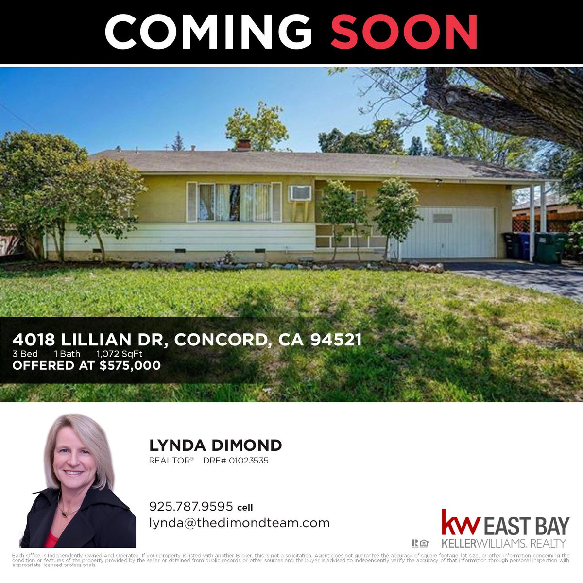 4018 Lillian Dr, Concord, CA 94521 - Coming Soon from Lynda Dimond!

#kellerwilliams #bayarearealestate #bayarearealtor