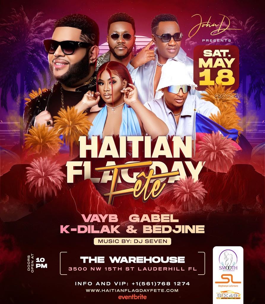 #HaitianFlagDayFete 🇭🇹🚨🎉🎶 Special performances by Vayb - K-Dilak & Bedjine - Gabel. Have you purchased your tickets yet? If not, do so now! 🇭🇹🎉🎶⁠ HaitianFlagDayFete.com 🎟️⁠