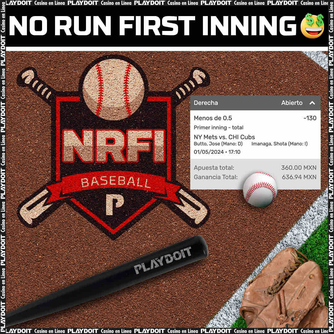 🚨 NO RUN FIRST INNING 🚨

Denle ❤️, RT 🔁 y Comenten en este tuit con #NRFIPlaydoit, y si no hay carreras en el 1er inning de este juego, regalaré 5 bonos en mi cuenta de X entre los que sigan las indicaciones. 🎟️

⚾️ ¿Quién se apunta? ⚾️