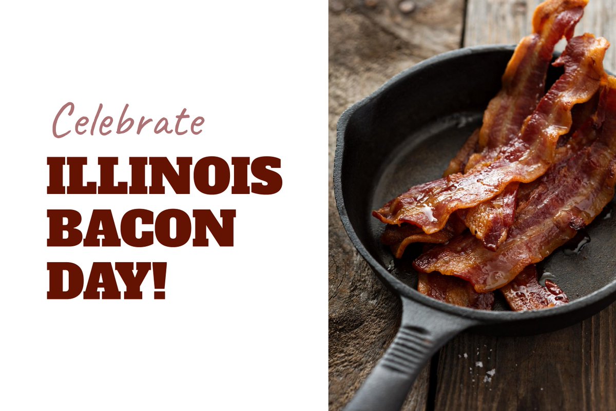 Did you know that the Illinois pork industry produces more than 6 billion slices of bacon each year? Today we are celebrating this beloved protein and the pork producers who put it on our plates. Happy Illinois Bacon Day! 🥓 #BringHomeTheBacon #district104 #twill