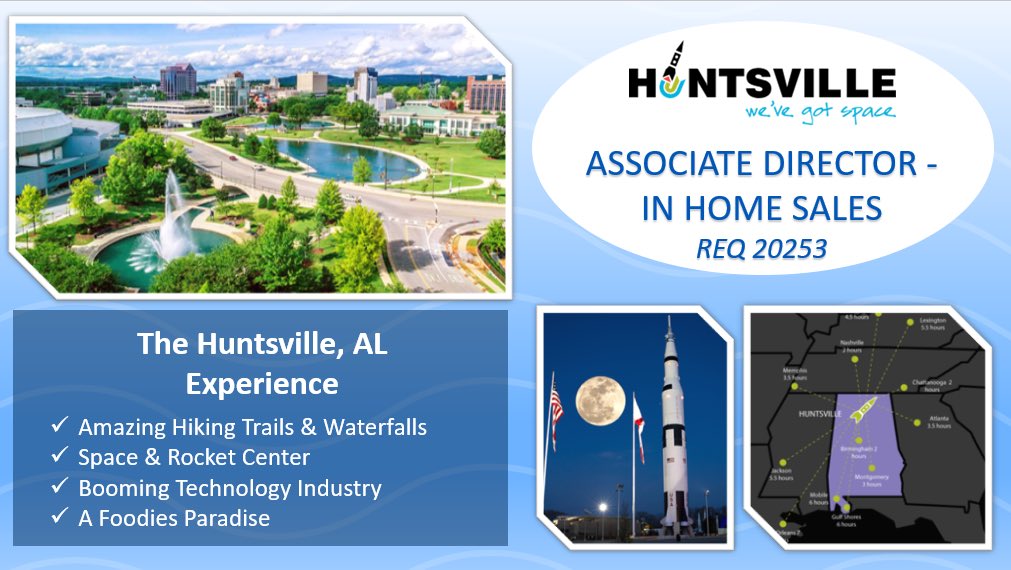 🚨Who’s ready to join the Southern Wildfire?!🚨

We’re on the hunt for our next IHX Associate Director - In Home Sales in Huntsville, AL! 🤩

Come join this highly engaged, competitive culture today! 🏆

Are you up for the challenge? Apply today! 👇