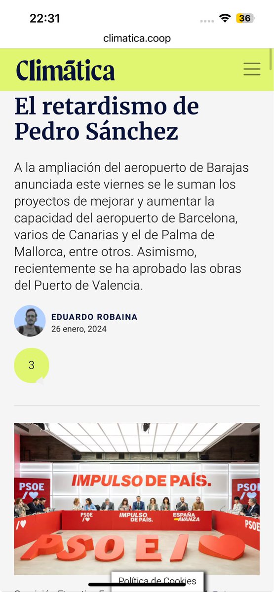 Esto que publiqué a principio de año cuando Pedro Sánchez anunció la ampliación del aeropuerto de Madrid sirve también para Salvador Illa, otro RETARDISTA CLIMÁTICO.