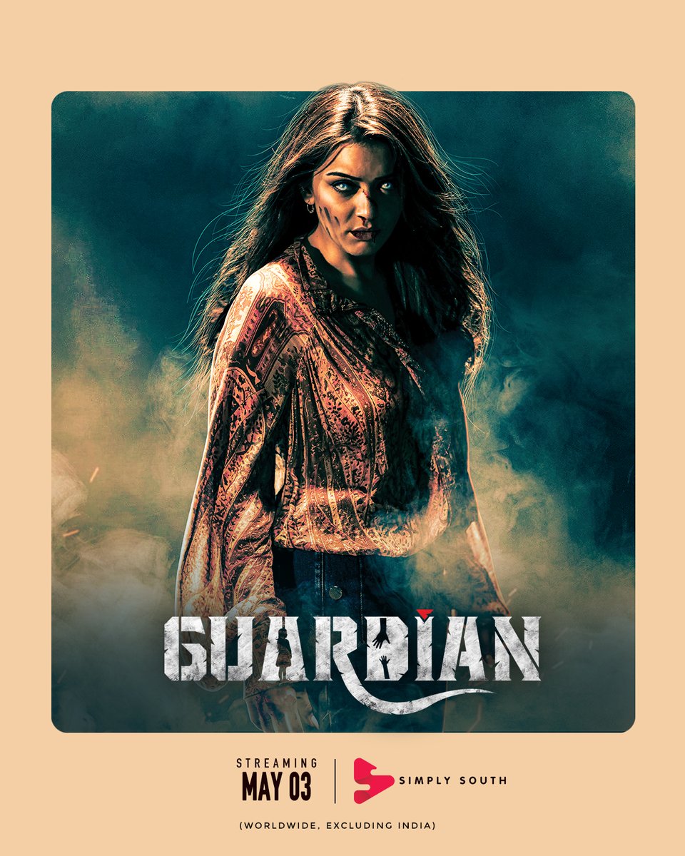 Hansika's horror comedy #Guardian will be streaming on Simply South from May 3 worldwide, excluding India. @ihansika | #GuardianOnSimplySouth