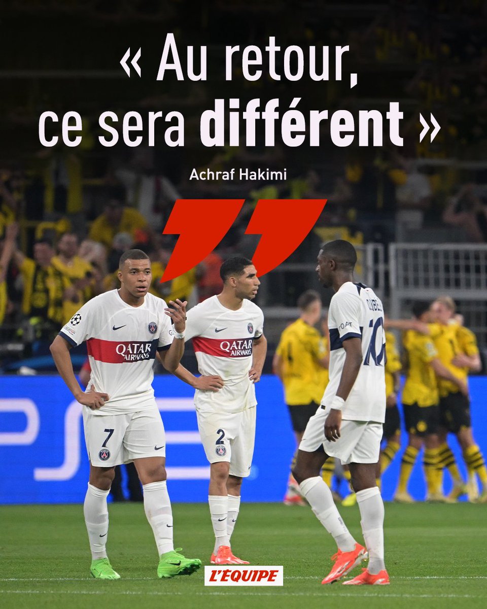 Le défenseur parisien Achraf Hakimi était confiant quant aux chances de qualification de son équipe pour la finale de la Ligue des champions, malgré la défaite en demi-finales aller, ce mercredi à Dortmund (0-1). ow.ly/ME6050RucgY