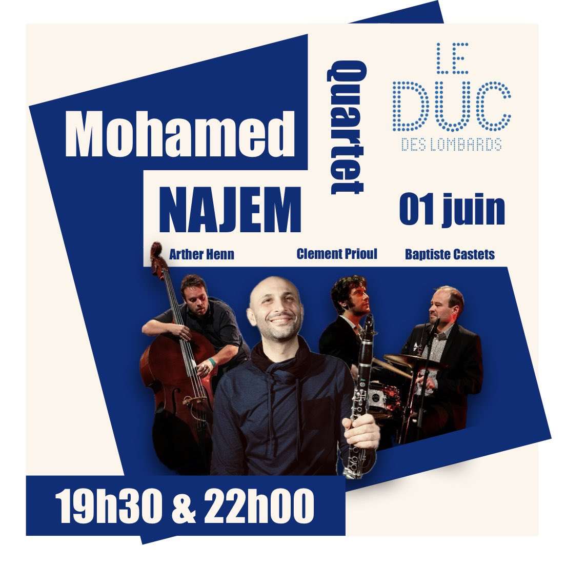 🎺🔥 J'ai le plaisir de vous annoncer notre prochain concert au Duc des Lombards le 1er juin 📅. 
🎹  Nous allons faire deux concerts dans la même soirée. 
⏱ 19H30 et 22H00
Nous avons hâte de vous voir tous !

ducdeslombards.com/fr/l-agenda/mo…