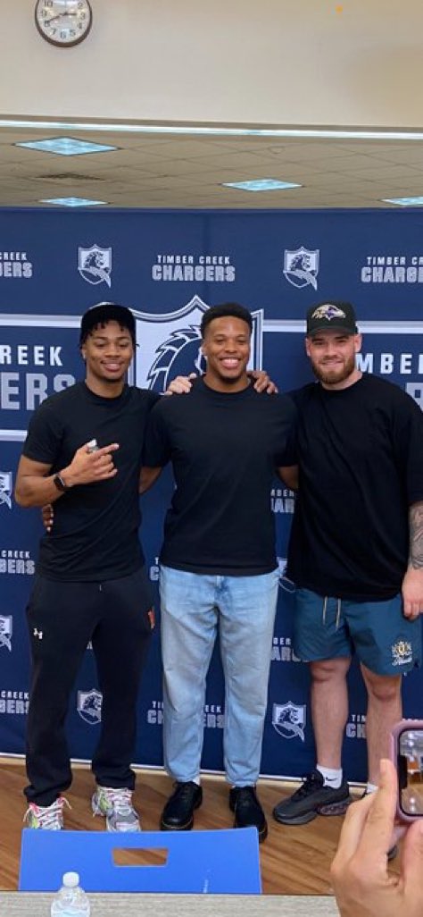 Timber Creek honored three of its best on Wednesday: 

Tarheeb Still, Deion Jennings and Devin Leary.

Still was drafted by the Chargers in Sunday’s draft; Leary was drafted by the Ravens and Jennings signed as an undrafted free agent by Ravens

Photo courtesy of <a href="/TCreekSports/">Timber Creek Sports</a>