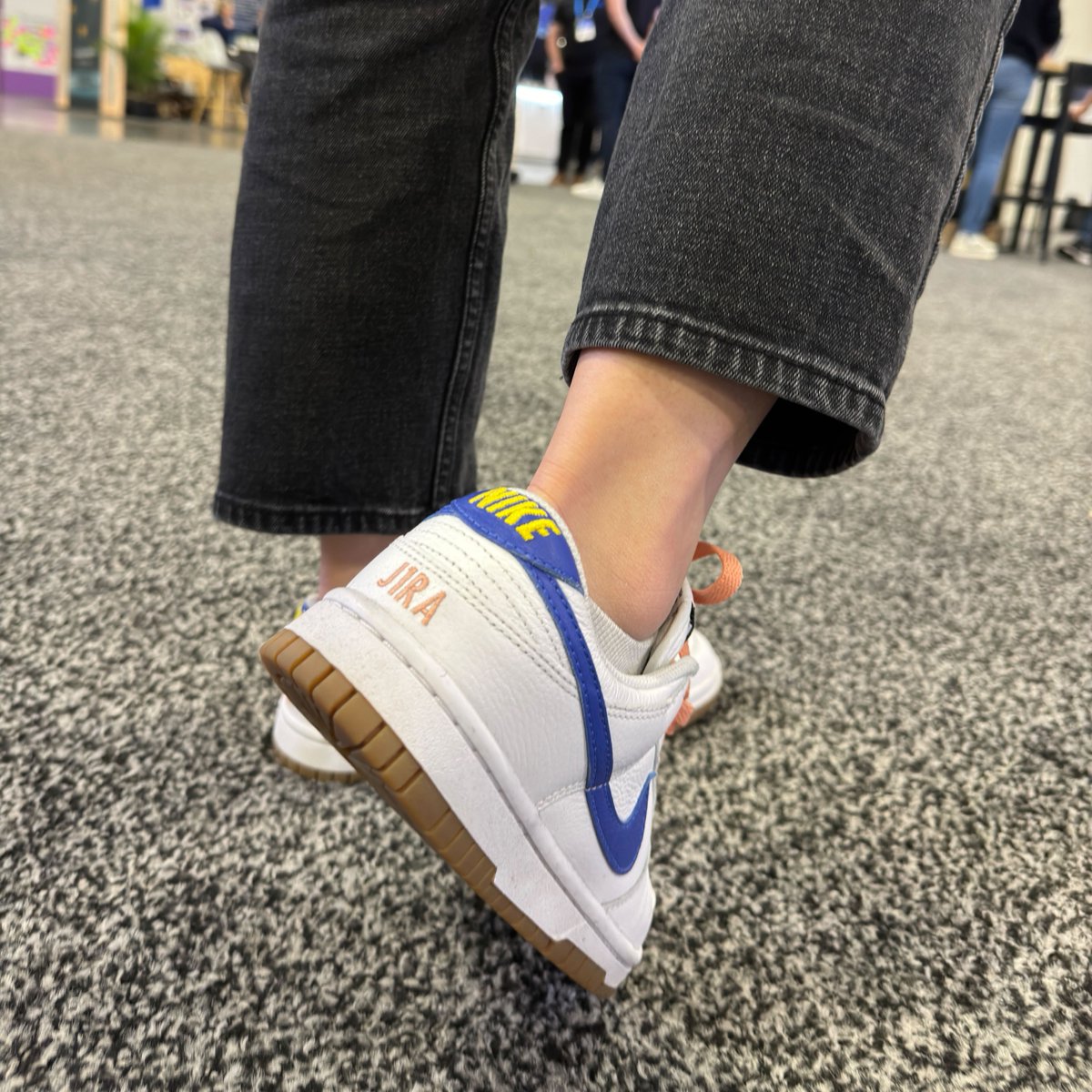 Who loves prizes? Win a pair of @Jira-branded @Nike Dunks.👟 Share a selfie at the @Atlassian Intelligence booth on LinkedIn or X with the #JiraSneakers. Tag the @Jira account and give us your best cheese by 5/2 @ 2 PM PDT!