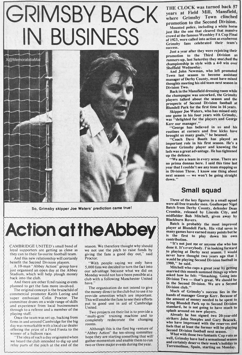 Further reading from Football Weekly News 30/4/80 & 7/5/80. A host of clubs mentioned here…