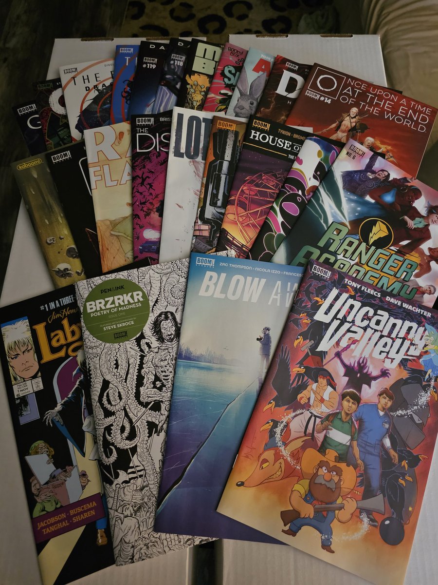 What was in the box? The last month and a half of @boomstudios comics. What else?