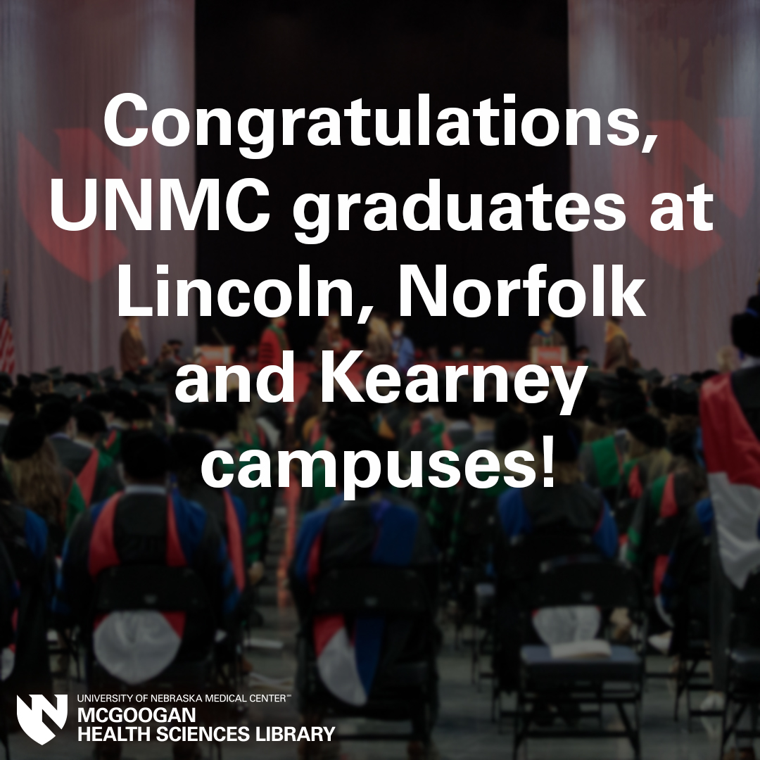 Congrats to all @unmc Lincoln, Norfolk and Kearney students who are graduating today! 🎓🥳❤️ #UNMCGrad #Graduation #WeAreUNMC #McGooganLibrary