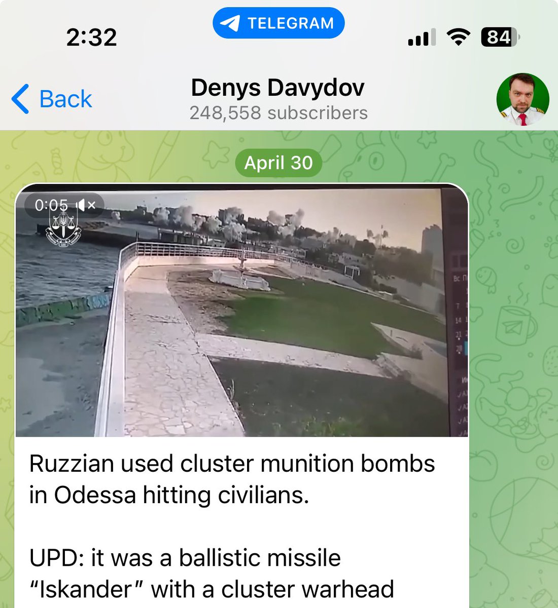 Suggested @RepMikeGarcia #CA27

War criminal Putin continues attacking civilian targets now using cluster munitions (see smoke explosions)

Thankfully House voted to continue military aid #Ukraine against doubter @RepMTG whose comments #UkraineWar encourage Russians 

@SCVSignal