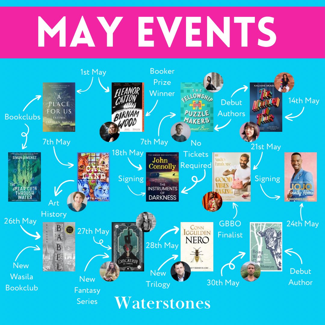 We’ve already had two brilliant events in May (I know two in one day!!) and have even more coming up! Are you coming to any of those? Details and tickets available from the link in our bio!! #booktwitter