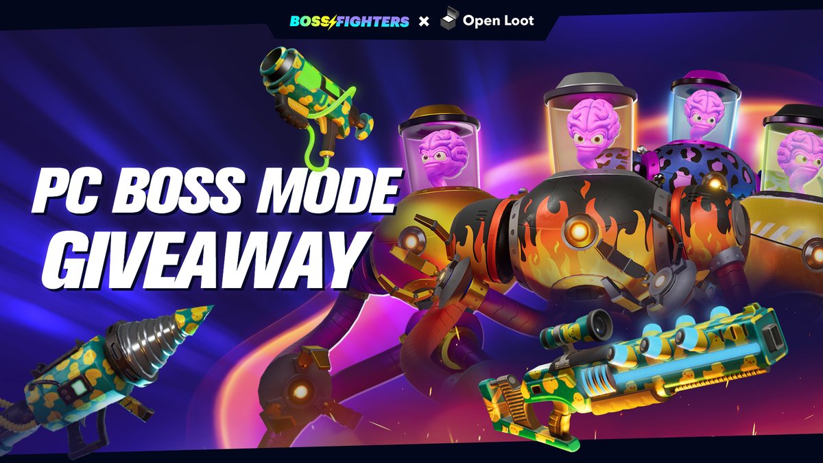 BIG & JUICY GIVEAWAY from @BossFightersX and @OpenLoot Unique Boss skins and Fighter weapons are at stake! Don’t miss the chance to win exclusive perks before the build drops! ⚡ Link to the giveaway here: bit.ly/4blURdU