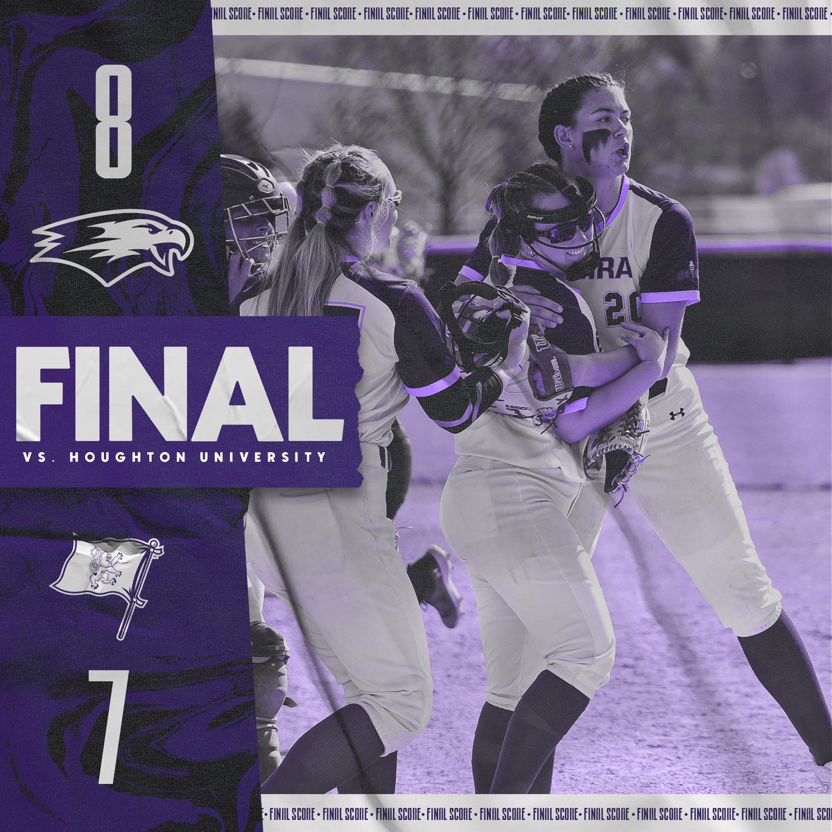 FINAL |@ElmiraCollegeSB takes game one against the Highlanders, 8-7! A walk-off single from Bri Ramstine brought home the game-winner, as the Soaring Eagles trailed 6-0 after two and a half innings!   

#TogetherWeFly #FightOn4EC #ElmiraProud